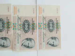 100 💯 Hundrede Kroner. 4 STK 