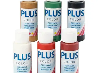 Plus Color Hobbymaling, julefarver, 6x60ml/ 1 pk.