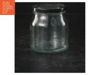 Glaskrukke med låg (str. 10x9,5 cm)