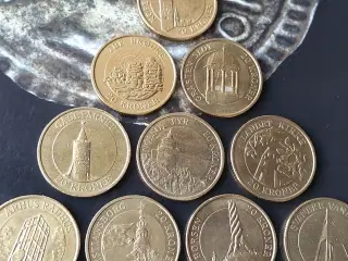 TÅRNMØNTER 20 KRONE Forskellige  25kr/stk. Brugte