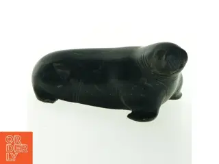 Grønlandica. Inuit skulptur af hvalros (str. 17 cm)