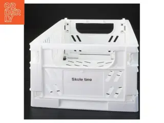 Hvid opbevaringskasse (str. 10x25x16 cm)