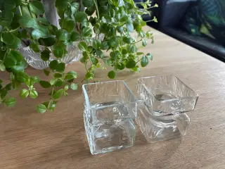 Pala vaser - klar glas - Fra finske Riihimäen Lasi