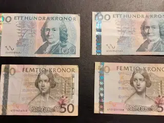 Svenske penge sedler 