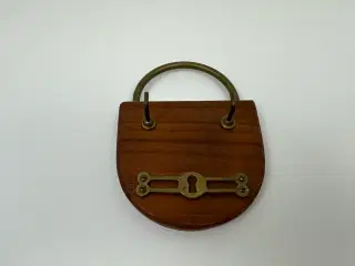 Retro knagerække, teak / messing 