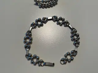 Herman Siersbøl sølv armlænke + broche