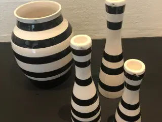Kähler Vase samt Lysestager 