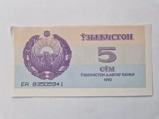5 So'm Uzbekistan 1992