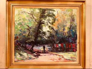 Naturalistisk oliemaleri af Ib Eisner