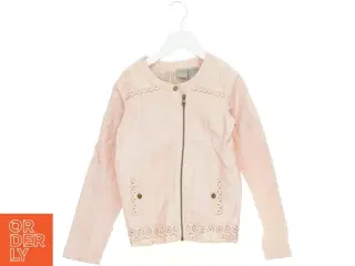 Tahari Jakke i Læder look med Blonde Cutouts (str. 128 cm)