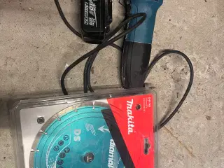 Makita og 230 mm ryobi vinkelsliber 