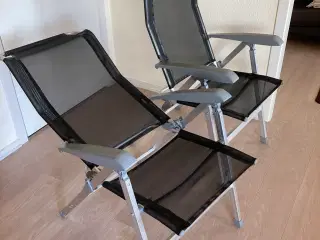 Campingstole med hynder - aldrig brugt