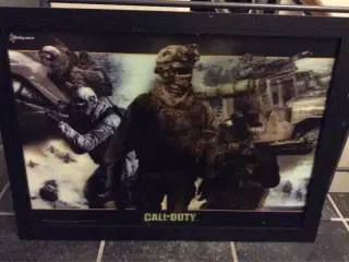 Sort ramme med 3D foto fra Call of Duty