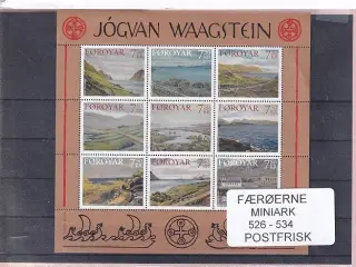 Færøerne - 1 Miniark 526 - 534 - Postfrisk