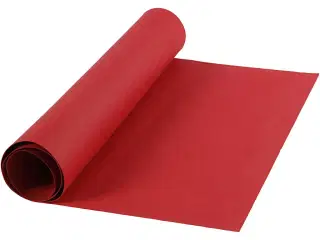 Kraftigt Rødt Læderpapir 50 cm x 1 m - 350 g