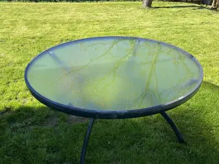 Glas/alu havebord 