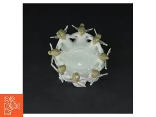 Lysestage med engleporcelænsfigur fra Harvestime (str. 10x8,5 cm)