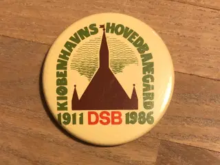 Badge DSB Kiøbenhavns Hovedbanegård 1911-1986