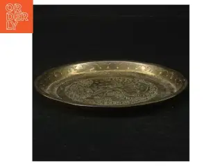 Messingfad med præget mønster (str. Ø. 15 cm)