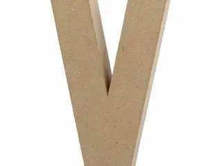 Håndlavet bogstav V i papmaché - 20,5 cm