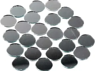 Spejlmosaik, rund, diam. 18 mm, tykkelse 2 mm, 400stk./ 1 pk.
