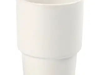 Krus, H: 11 cm, diam. 8,5 cm, hvid, 1 stk.