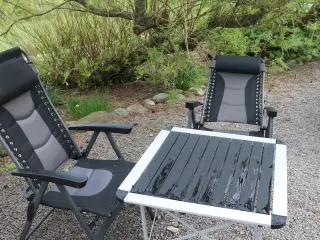 2 stk Luksus camping stole og campingbord