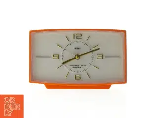 Vintage orange Vækkeur fra Metamec (str. 14x8x6 cm)