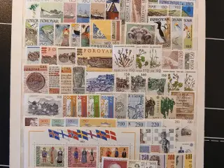 Færøerne (130) Komplet postfrisk ** 1975 til 1991.