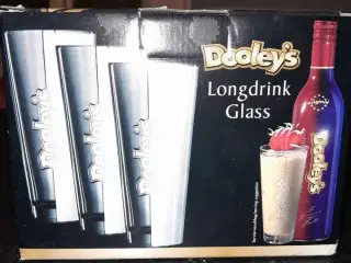 3 lækre Long Drink glas med teksten Dooley