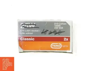 Glødepærer 25W E14 fra Tero (str. 25 watt)