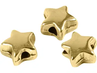Ledperle, str. 5,5x5,5 mm, hulstr. 1 mm, forgyldt, 3stk./ 1 pk.