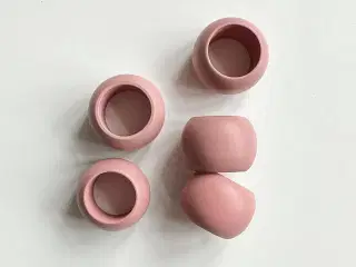 Servietringe, gammelrosa, 5 stk samlet