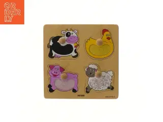 Bondegård dyr puslespil (str. 20,5x20,5 cm)