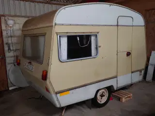 Campingvogn, velholdt veteran, Eccles årgang 1966.
