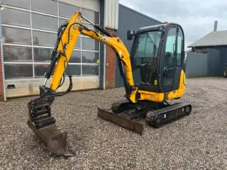 JCB 8020 minigraver / 2T - 3 skovle & powertilt