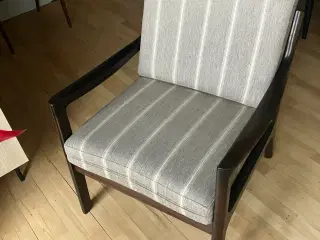 Lænestol Ole Wanscher i mahoni og uldbetrak ny POL