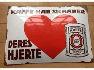 Skilte med "Kaffe" reklamer købes