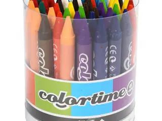Colortime Farvekridt, L: 10 cm, tykkelse 11 mm, ass. farver, 48stk./ 1 pk.