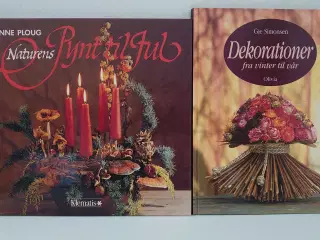 2 bøger: Naturens Pynt til Jul og Dekorationer .