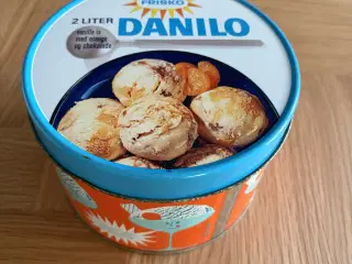 Frisko Danilo isdåse i metal – retro samlerobjekt 