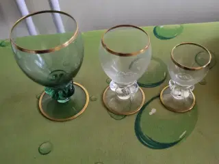 Holmegaard Gisselfeldt hvidvin-snaps og likør-glas
