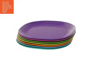 Flotte Farvede tallerkener sæt (str. 7 stk 27 cm)