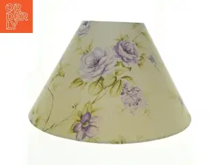 Lampeskærm med blomstermønster (str. Diameter 43,5 cm h 24 cm)