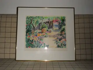 Litografi. Charles Penny. motiv: Natur. Sti til ha