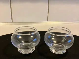 Flotte fyrfadslys stager fra Holmegård i glas