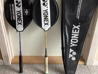 2 fine YONEX ISOMETRIC badmintonketchere m. Taske