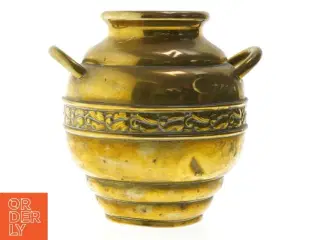 Antik messing vase (str. 19 cm)