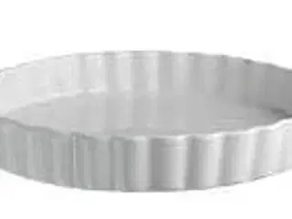 12 stk. Tærteform 305 mm hvid porcelæn