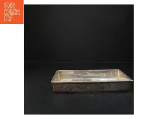 Rektangulært metalfad (str. 27x17x4 cm)